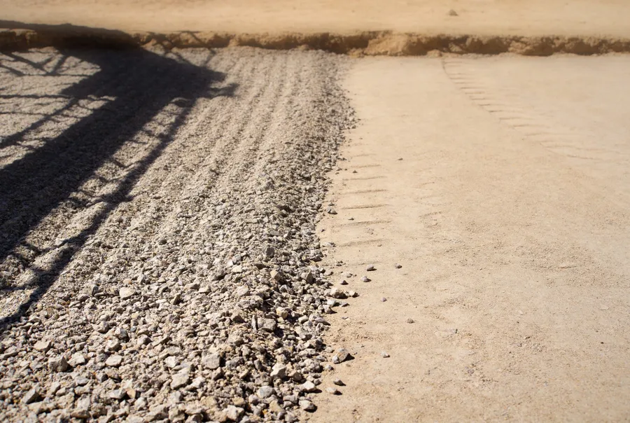 paver base aggregate 3/4 inch minus crushed stone closeup las vegas