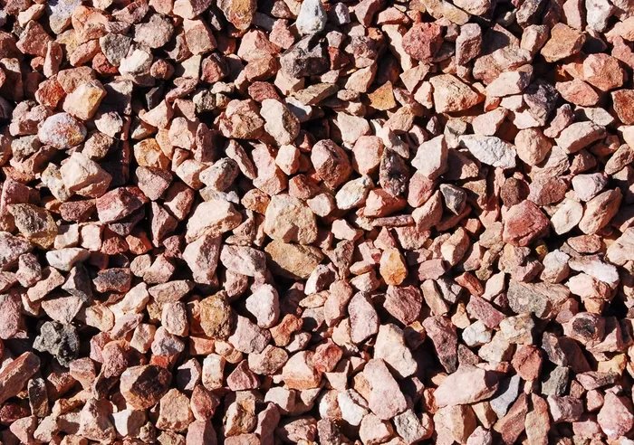 1/2 inch pink rose rock closeup color variation
