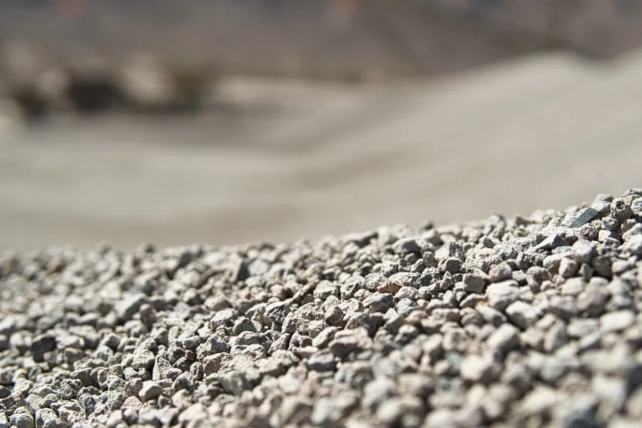 number 8 pea gravel stockpile at a las vegas quarry