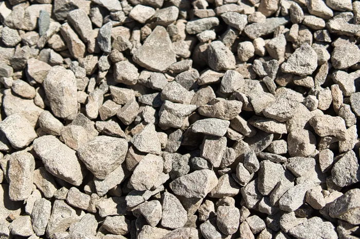 1x3 inch screened rock closeup coarse aggregate