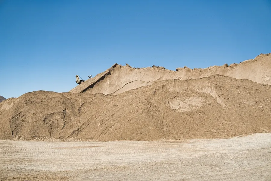 plaster sand stockpile at las vegas quarry