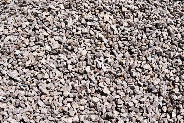 1.5 inch screened rock closeup detail angular