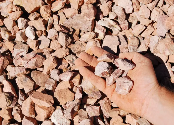 3/4 inch rose rock grain texture las vegas