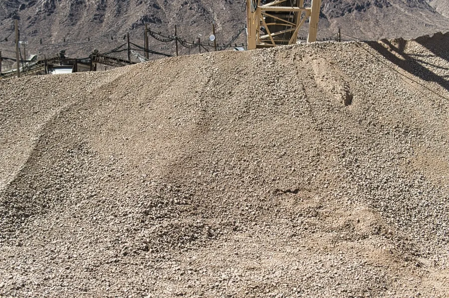 type ii aggregate base pile at las vegas yard